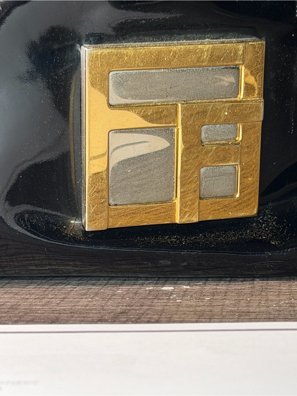 Vintage Fendi Black Patent FF Logo Tote - Picture 7 of 12